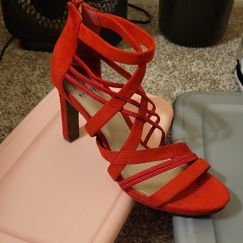 Impo Red Strappy Heels